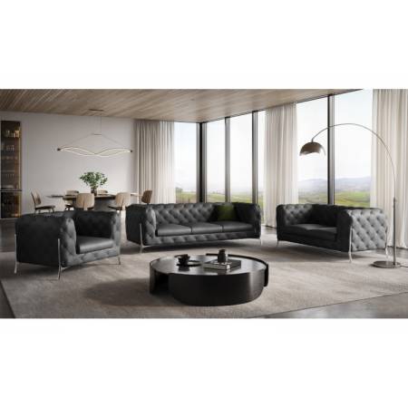 970-DK_GRAY-S-L-CH 3PC SETS SOFA + LOVESEAT + CHAIR
