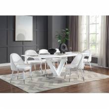 DN01947-7PC 7PC SETS Gallegos Dining Table W/Leaf + 6 Side Chairs