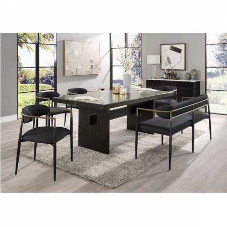 DN02695-6PC 6PC SETS Jaramillo DINING TABLE + 4 Side Chairs + Bench