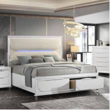 BD02317Q Tarian Queen Bed W/Led & Storage
