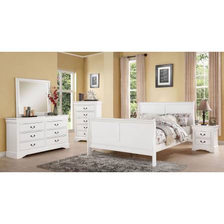 24500Q-5PC 5PC SETS Louis Philippe III Queen Bed
