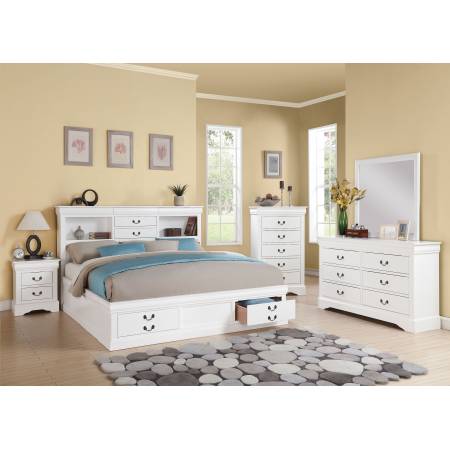24490Q-5PC 5PC SETS Louis Philippe III Queen Bed
