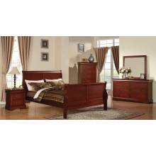 19520Q-4PC 4PC SETS Louis Philippe III Queen Bed