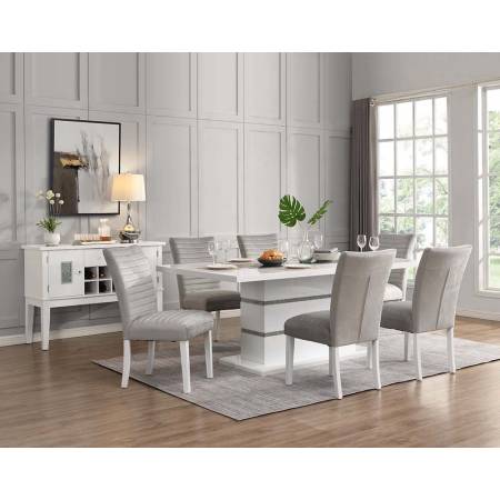 DN00814-7PC 7PC SETS Elizaveta Dining Table + 6 Side Chairs