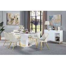 DN01258-7PC 7PC SETS Gaines Dining Table + 6 Side Chairs