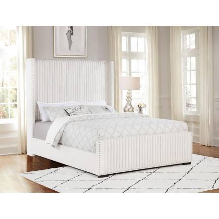 306051KW Natasha 65-inch Upholstered California King Bed Cream