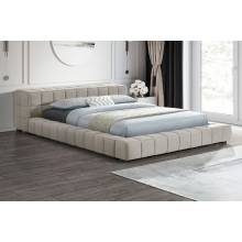 306121Q Trinity Upholstered Queen Platform Bed Light Taupe