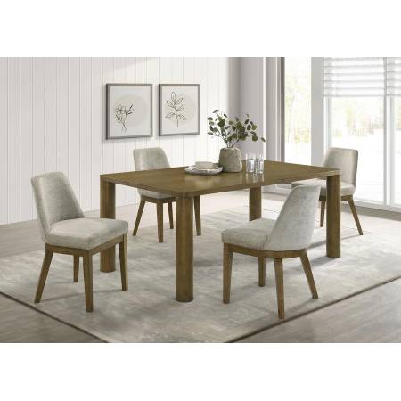 109351-S5 Castlewood 5-piece 71-inch Rectangular Dining Set Brown Oak