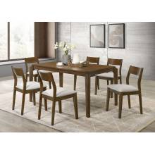 108921-S7 Almonte 7-piece 59-inch Rectangular Dining Set Dark Brown