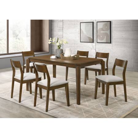 108921-S7 Almonte 7-piece 59-inch Rectangular Dining Set Dark Brown