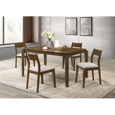 108921-S5 Almonte 5-piece 59-inch Rectangular Dining Set Dark Brown