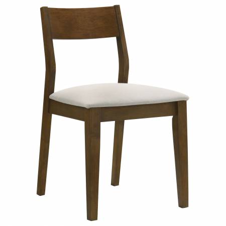 108922 Almonte Dining Chair Upholstered Seat Dark Brown