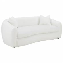 509871 Isabella Upholstered Tight Back Sofa White
