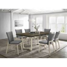 108681-S7 Biloxi 7-piece 71-inch Rectangular Dining Set Greyish Brown