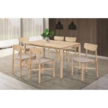 108551-S7 Parkridge 7-piece 59-inch Wood Dining Set White Washed