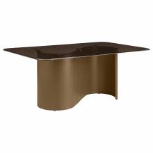 105761 Edson 72-inch Rectangular Glass Top Dining Table Bronze
