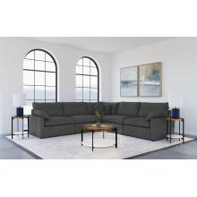 609530P Collins 5-piece Modular Power Reclining Sectional Dark Grey