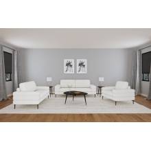 508801-S3 Jessel 3-piece Chenille Upholstered Sofa Set Ivory