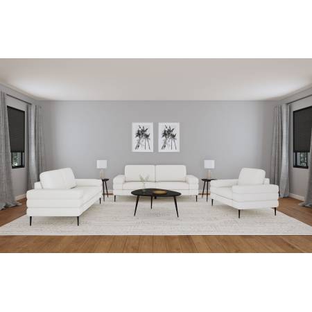 508801-S3 Jessel 3-piece Chenille Upholstered Sofa Set Ivory