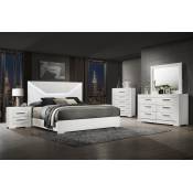ホワイト mmm様 224943M Ives 6-drawer Dresser and Mirror White High Gloss