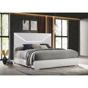224943M Ives 6-drawer Dresser and Mirror White High Gloss