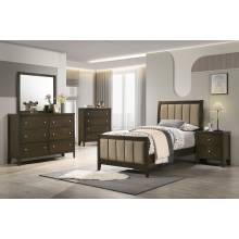 224421T-S4 Wilkes 4-piece Twin Bedroom Set Dark Cocoa
