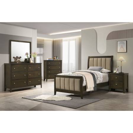 224421T-S5 Wilkes 5-piece Twin Bedroom Set Dark Cocoa