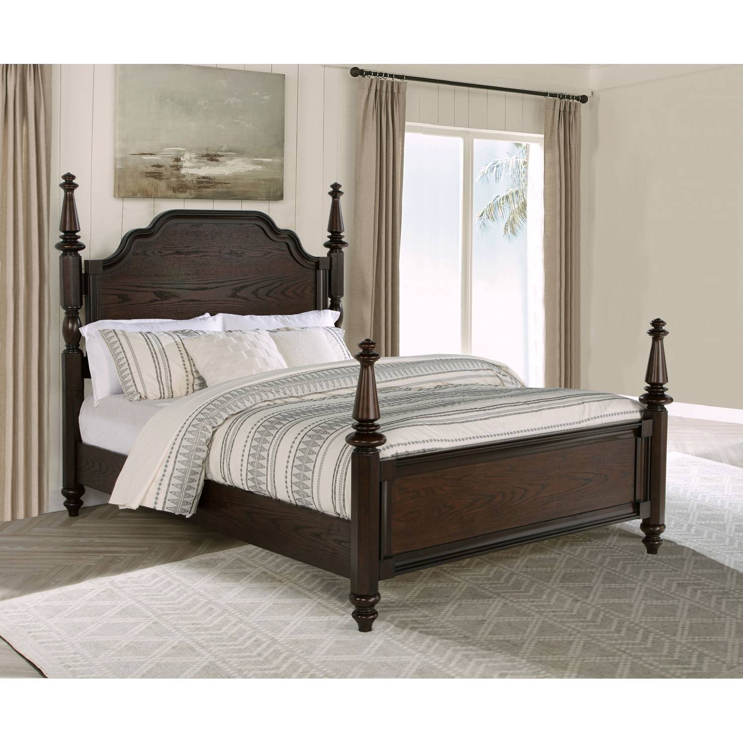 Dark oak bed hotsell