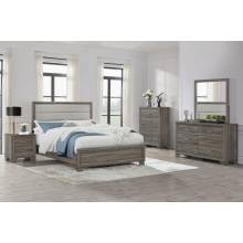223341KE-S4 Wright 4-piece Eastern King Bedroom Set Brown Oak