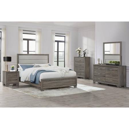 223341KE-S5 Wright 5-piece Eastern King Bedroom Set Brown Oak