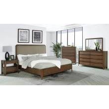223321KE-S4 Maderia 4-piece Eastern King Bedroom Set Walnut