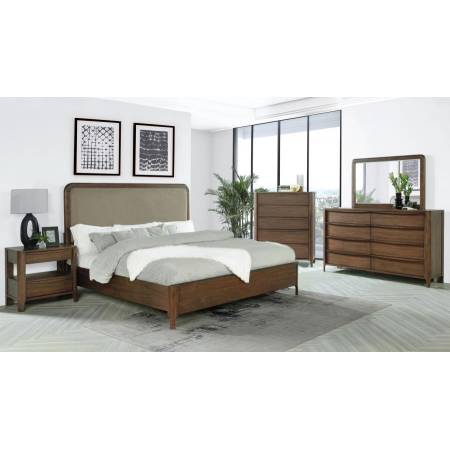 223321KW-S5 Maderia 5-piece California King Bedroom Set Walnut