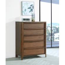 223325 Maderia 5-drawer Chest of Drawers Walnut
