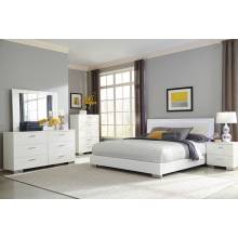 203500KW-S5 Felicity 5-piece California King Bedroom Set White Gloss