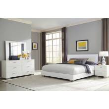 203500KW-S4 Felicity 4-piece California King Bedroom Set White Gloss