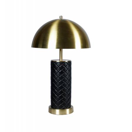 920228 Ferris 23-inch Dome Quilted Table Lamp Black