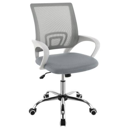 802015 Felton Upholstered Adjustable Home Office Desk Chair Grey