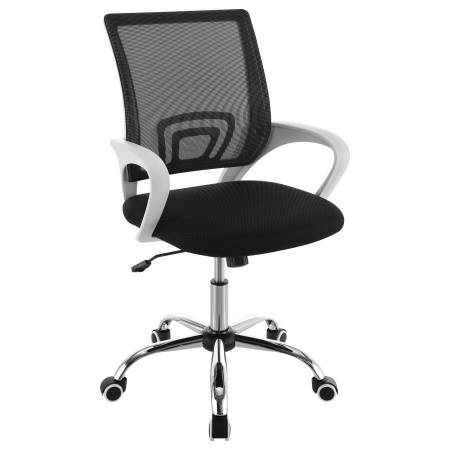 802014 Felton Upholstered Adjustable Home Office Desk Chair Black