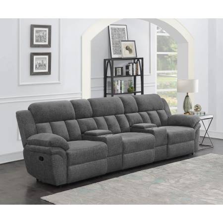 609541T Bahrain 5-piece Upholstered Home Theater Seating Charcoal