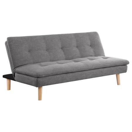 360045 Scout Upholstered Tufted Convertible Sofa Bed Grey