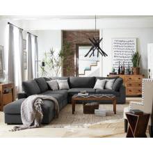 551324-SETB Serene 4-Piece Upholstered Modular Sectional Charcoal