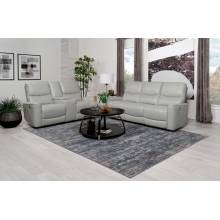 610261P-S2 Greenfield 2-Piece Upholstered Power Reclining Sofa Set Ivory