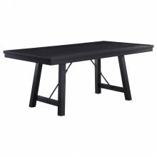 108141 Newport Rectangular Trestle Dining Table Black