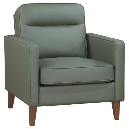 509656 Jonah Upholstered Track Arm Accent Club Chair Green