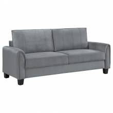 509634 Davis Upholstered Rolled Arm Sofa Grey