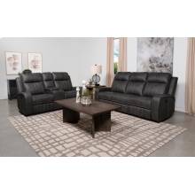 603191-S2 Raelynn 2-Piece Upholstered Motion Reclining Sofa Set Grey