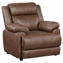 508283 Ellington Upholstered Padded Arm Accent Chair Dark Brown