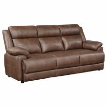 508281 Ellington Upholstered Padded Arm Sofa Dark Brown