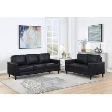 508361-S2 Ruth 2-Piece Upholstered Track Arm Faux Leather Sofa Set