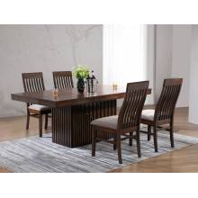 182991-S5 Briarwood 5-Piece Rectangular Dining Set With Removable Extension Leaf Mango Oak